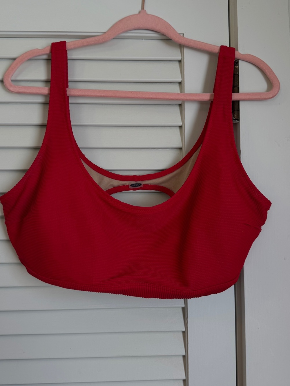 Old Navy Red Scoop Bralette Sports Bra